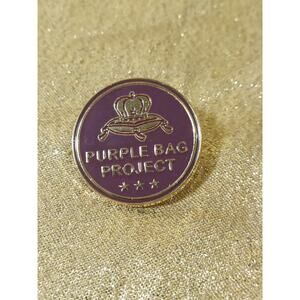 Purple Bag Project Enamel Pin Button Royal Crown Whiskey Charity For Military